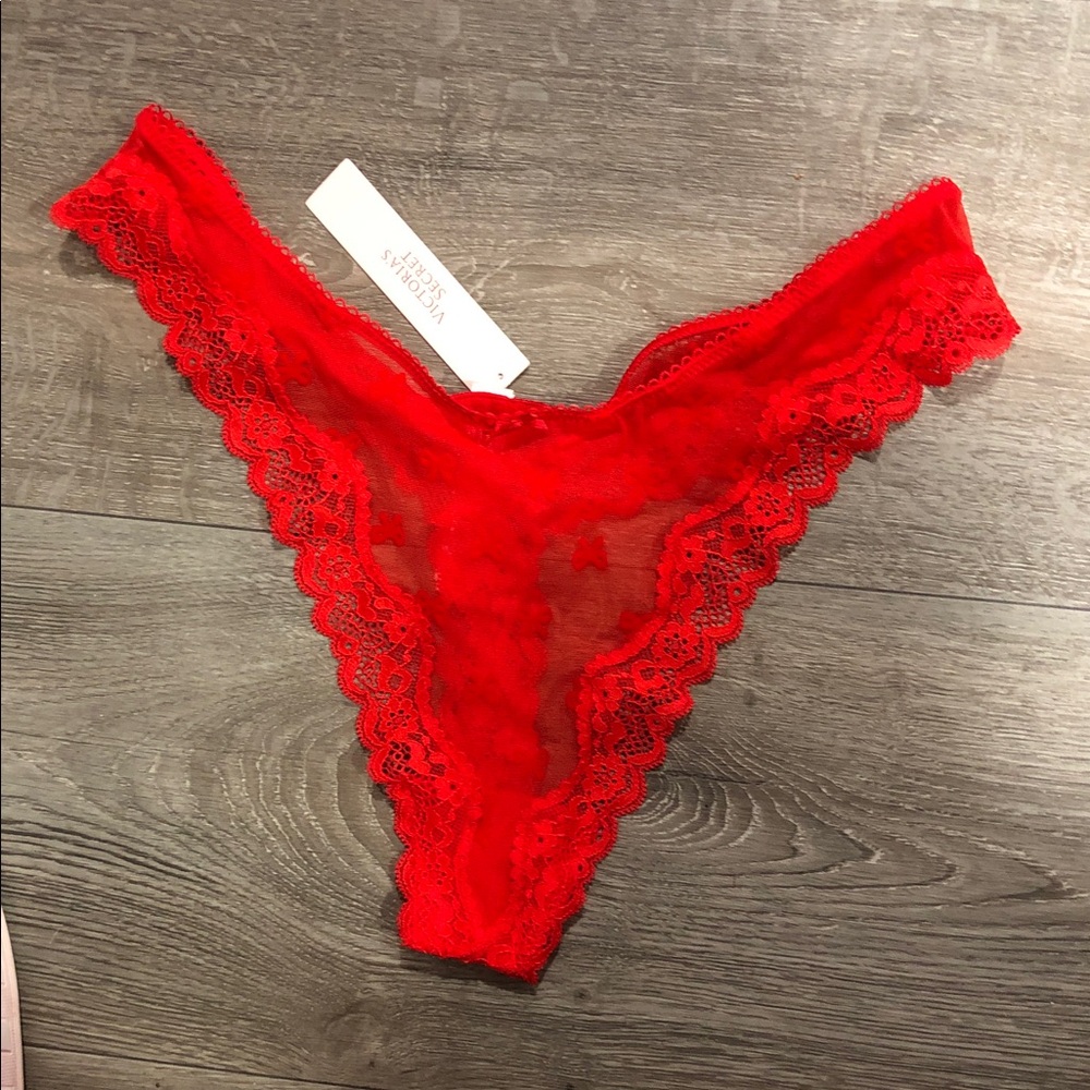 Victoria’s Secret Vibrant Red Lace Panties